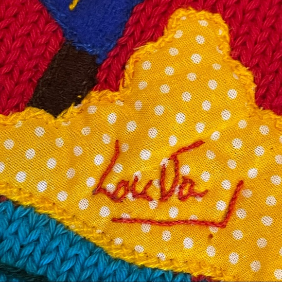 Andina hand made vintage 3D golf unique sweater - Picture 3 of 16